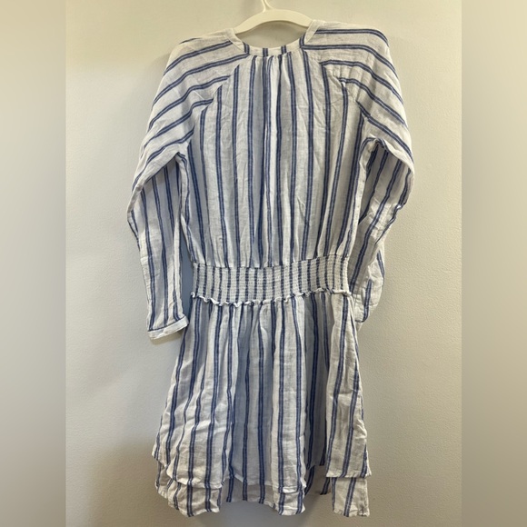 5. Rails Jasmine Azure Stripe Linen Tiered Dress - Picture 9 of 12